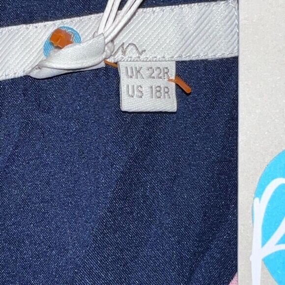 NWT Boden Viscose Lined Navy With Pink Polka Dot Print Womens Sz 18 - Picture 6 of 8